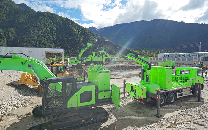 工程补能总卡壳？币游国际移动换电车让设备8分钟满电复工